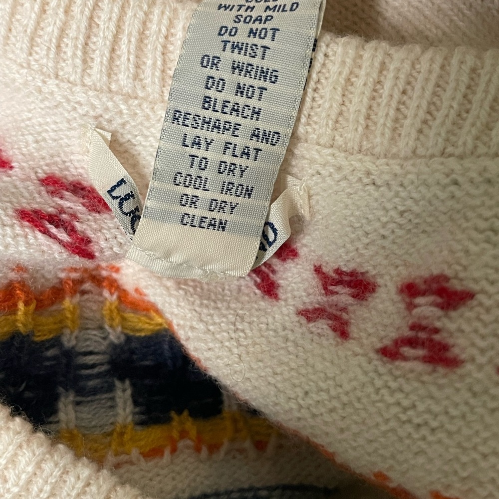 Lucky Brand Wool Blend Fair Isle Sweater XL – Winter Nordic Knit - Picture 4 of 4